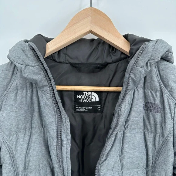 The North Face Metropolis Parka Gray Women XS Goose Down Hooded Puffer Jacket - Picture 5 of 6